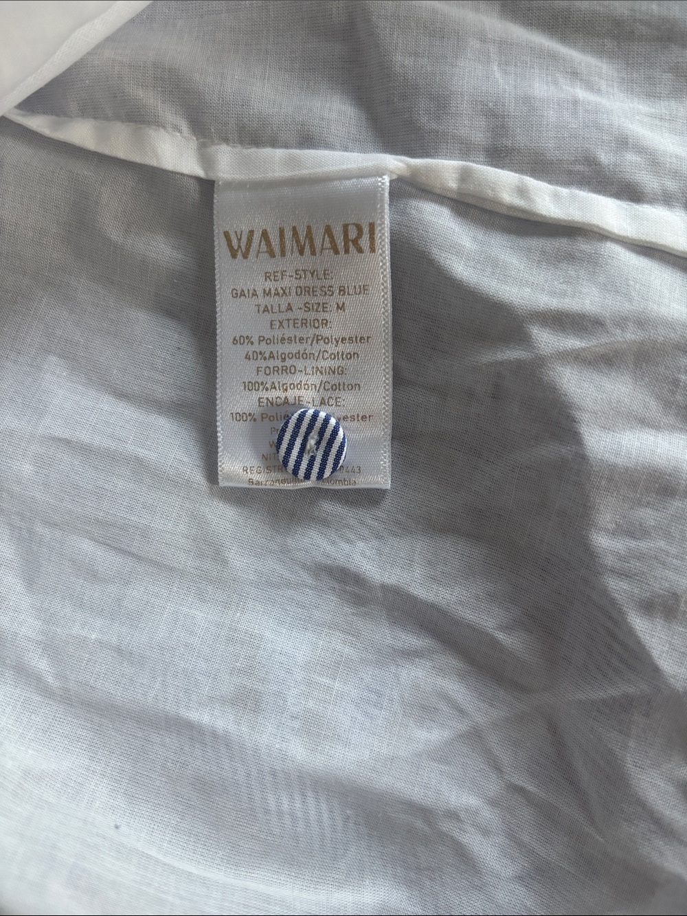 Waimari Gaia Lace Embroidered Luxury
Resort Wear Maxi Dress Blue Size M NWT - Picture 10 of 11